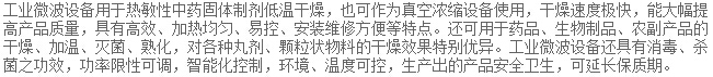 工業(yè)微波設(shè)備用于熱敏性中藥固體制劑低溫干燥